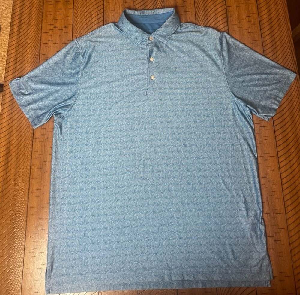 Hickey Freeman Golf Performance Patterned Polo Shirt